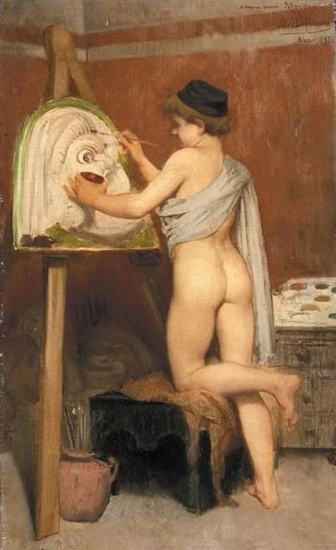 Giovane pittore di maschere greco, 1865